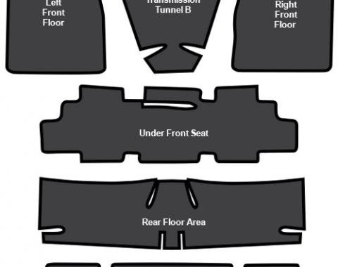 ACC 1968-1972 Chevrolet Chevelle Malibu Sound Deadener 7pc EVA