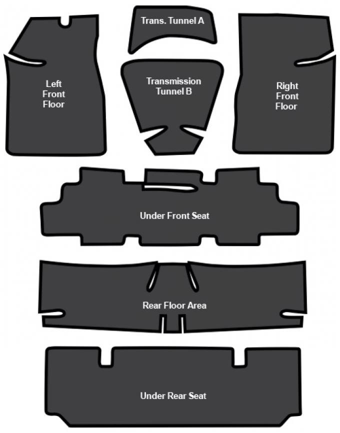 ACC 1968-1972 Chevrolet Chevelle Sound Deadener 7pc EVA