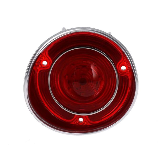 AMD Tail Light Lens, Red, 46 Red LED, Stainless Bezel, LH, 71 Chevelle Malibu X951-3471-1DL