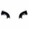 AMD Door Jamb Windlace End Caps, Black Pair, 66-67 Chevelle X497-3466-P
