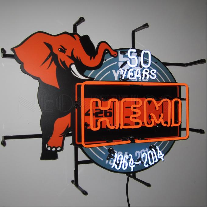 Neonetics Standard Size Neon Signs, Hemi 50th Anniversary Neon Sign