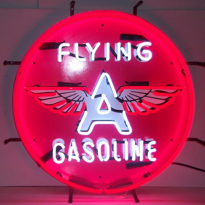 Neonetics Standard Size Neon Signs, Gas - Flying a Gasoline Neon Sign