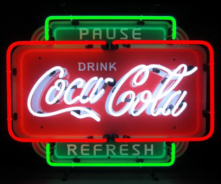 Neonetics Standard Size Neon Signs, Coca-Cola Pause Refresh Neon Sign