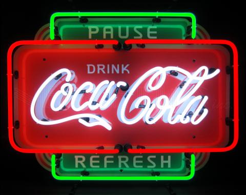 Neonetics Standard Size Neon Signs, Coca-Cola Pause Refresh Neon Sign