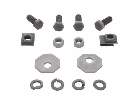 AMD Front Bumper Bracket Hardware, 14pcs, 64-66 Chevelle Malibu El Camino X107-3464-S
