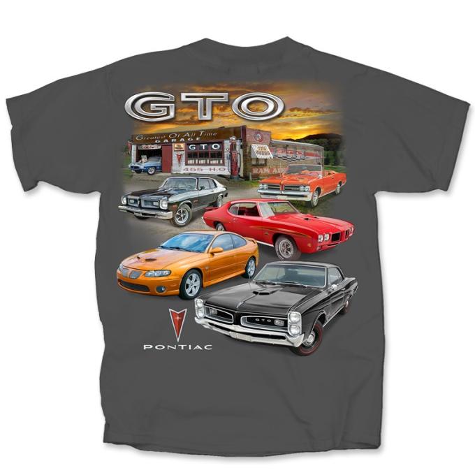 Pontiac GTO Garage Scene Adult T-Shirt