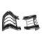 Golden Star 1967 Chevy Chevelle Tail Light Bezel, Pair TP03-67B
