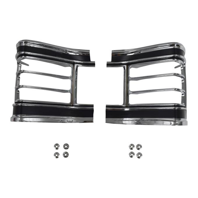 Golden Star 1967 Chevy Chevelle Tail Light Bezel, Pair TP03-67B