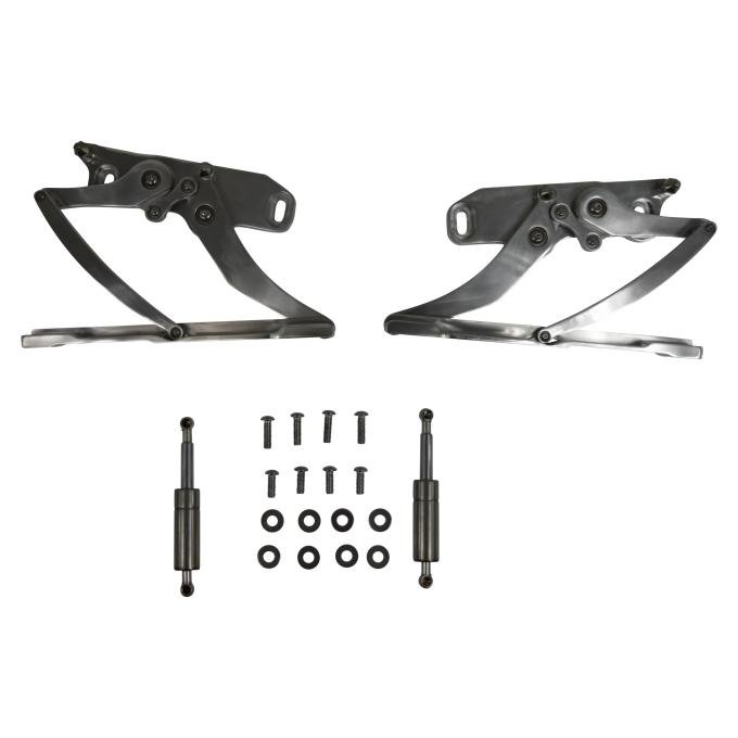 Golden Star 1967-69 Camaro/Firebird Hood Hinge Set (Left Hand & Right Hand) Billet Aluminum (POLISHED) HO01-67HPA