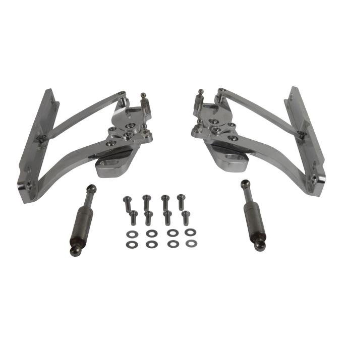 Golden Star 1969-1970 Chevy Impala 1969 Chevelle Hood Hinge Set (Left Hand & Right Hand) Billet Aluminum Polished HO03-69HPA