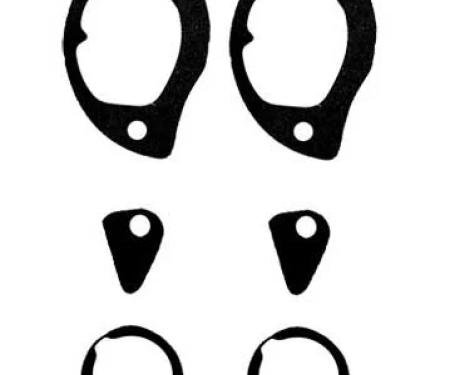 AMD Door Handle & Lock Gasket Set, Does Both Doors, 66-72 Chevy II Nova; 64-72 GM A-Body; 67-69 Camaro Firebird J-3021