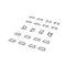 AMD Back Glass Molding Clip Set, 20 pcs, 68-72 El Camino Sprint without Vinyl Top X671-3768-1S