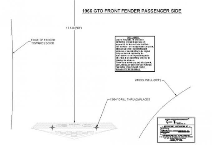 Classic Headquarters GTO Front Fenders W-824