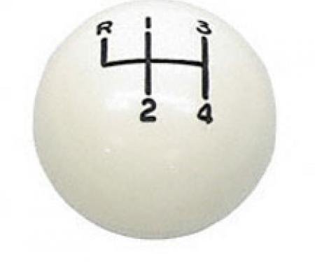 Classic Headquarters White 4 Speed Ball 5/16" W-183B