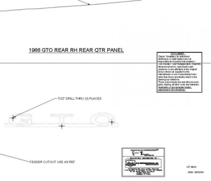 Classic Headquarters GTO Rear Quarter Panels W-825