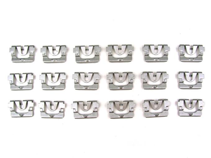 AMD Rear Window Reveal Molding Clip Set, w/o Vinyl Top, 18pcs, 68-72 Chevelle 2dr Hardtop; Monte Carlo X671-3468-1S