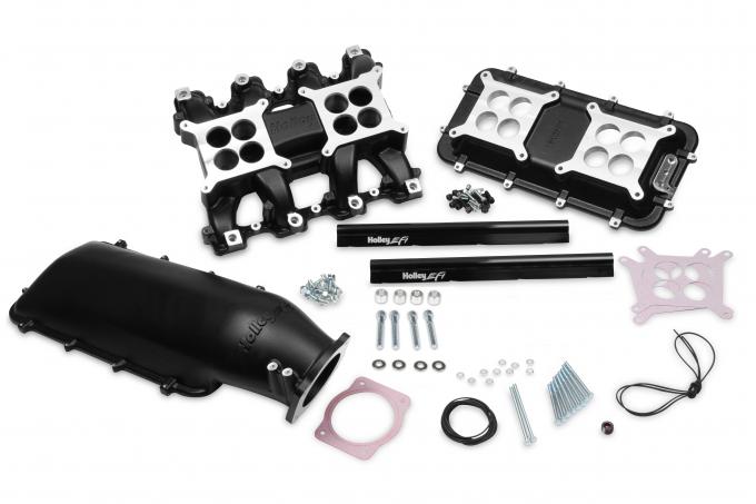 Holley EFI Holley Mid-Rise Intake, GM LS1/LS2/LS6 w/ 92mm Top, Black 300-126BK