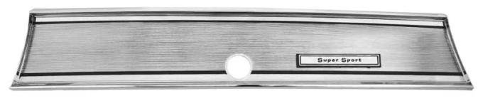 AMD Glove Box Insert, Chrome, "Super Sport" Script, 67 Chevelle P-CH29099