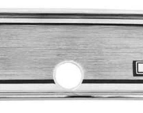 AMD Glove Box Insert, Chrome, "Super Sport" Script, 67 Chevelle P-CH29099