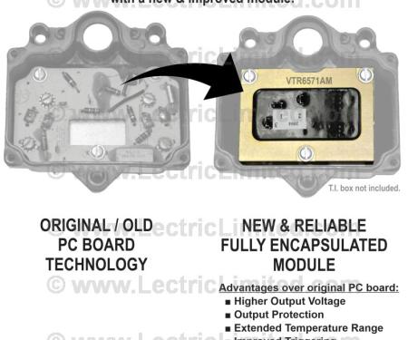 Lectric Limited 1963-1973 Chevrolet / Pontiac Transistor Ignition Amplifier Box Module VTR6571AM