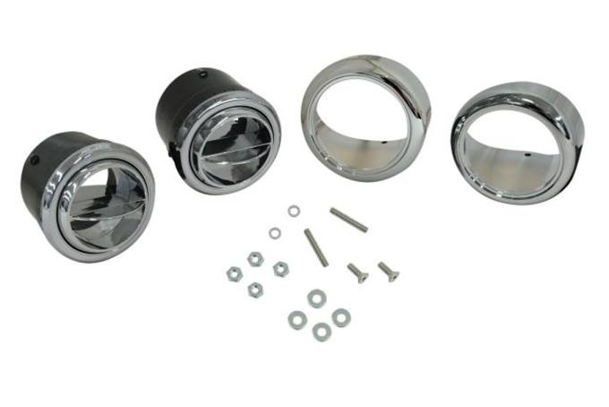 Vintage Air 1955-59 Chevrolet Pickup Chrome Louver Kit (Pair) 492199