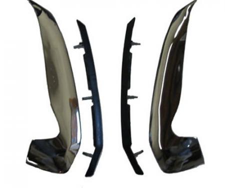 Chevelle Bumper Guards, Front With Cushions, 1971-1972