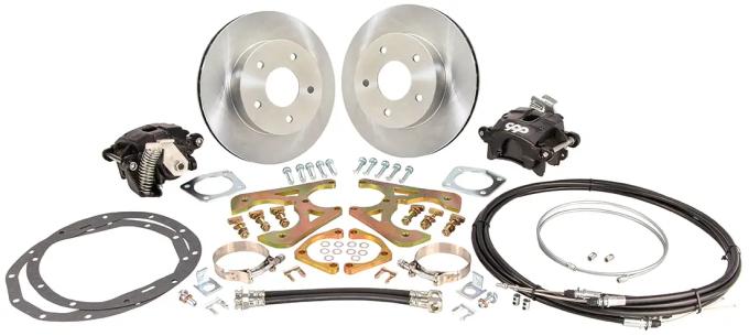 Classic Performance 11" Rear Disc Brake Wheel Kit w/ E-Brakes 68-72 Chevy Mid-Size, Black Calipers, 5 x 4.75 1012RWBK-SE-6872B