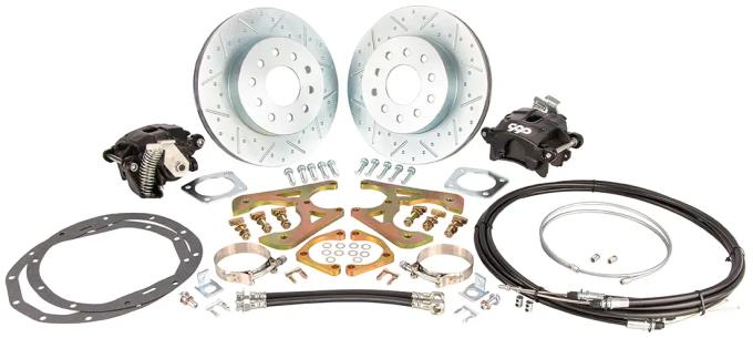 Classic Performance 11" Rear Disc Brake Wheel Kit w/ E-Brakes 64-67 Chevy Mid-Size, Black Calipers, 5 x 4.75 1012RWBK-SE-6467ARGB