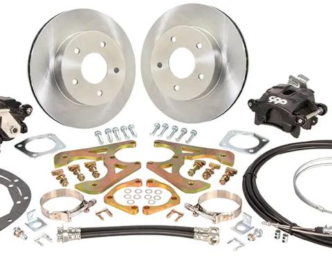 Classic Performance 11" Rear Disc Brake Wheel Kit w/ E-Brakes 68-72 Chevy Mid-Size, Black Calipers, 5 x 4.75 1012RWBK-SE-6872B