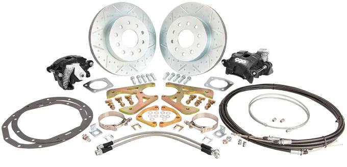 Classic Performance 11" Rear Disc Brake Wheel Kit w/ E-Brakes 68-72 Chevy Mid-Size, Black Calipers, 5 x 4.75 1012RWBK-SE-6872UGB
