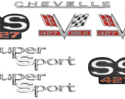 Chevelle And Malibu Emblem Kit, Super Sport 427, 1967