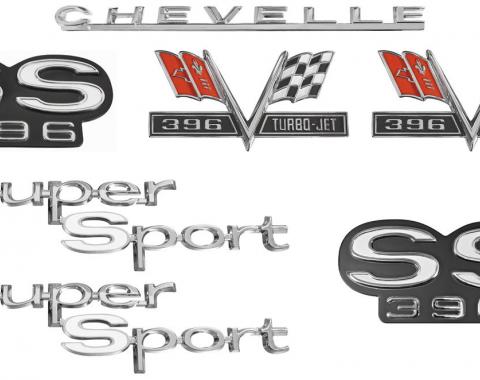 Chevelle And Malibu Emblem Kit, Super Sport 396, 1967