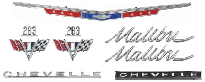 Chevelle And Malibu Emblem Kit, 283, 1967