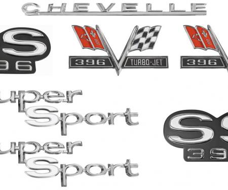 Chevelle And Malibu Emblem Kit, Super Sport 396, 1967