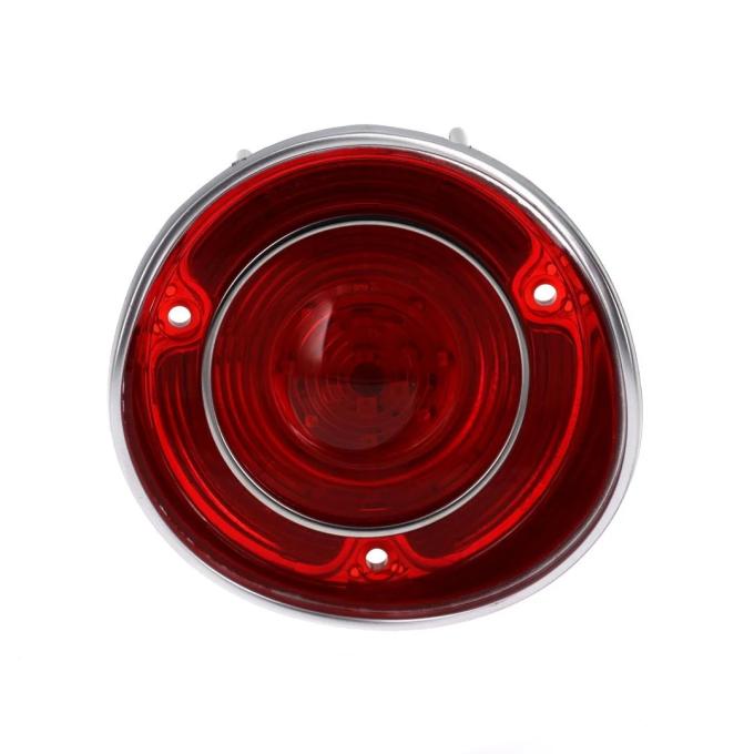 AMD Tail Light Lens, Red, 46 Red LED, Stainless Bezel, RH, 71 Chevelle Malibu X951-3471-1DR