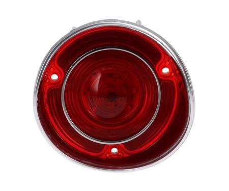 AMD Tail Light Lens, Red, 46 Red LED, Stainless Bezel, RH, 71 Chevelle Malibu X951-3471-1DR