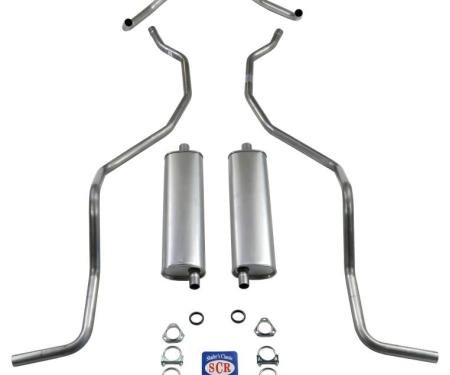 Shafers Classic Reproductions 1960-1964 Chevrolet 8 cyl. 283 and 327 Dual Exhaust and ONLY 1960 El Camino Exhaust System, Stainless steel 73033S