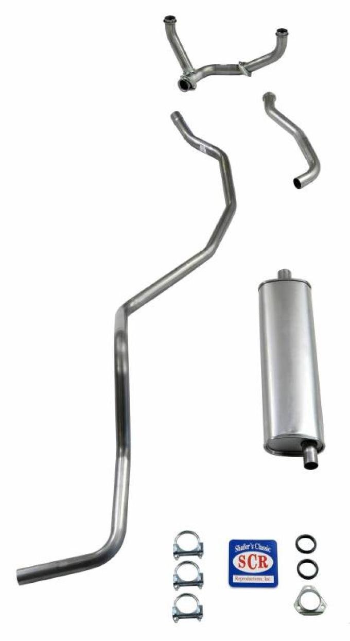 Shafers Classic Reproductions 1960-1964 Chevrolet SW 8 cyl. 283 Single Exhaust and ONLY 1960 El Camino Exhaust System, Stainless steel 73039S