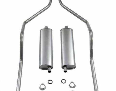 Shafers Classic Reproductions 1959 El Camino and SW exc. 9 Pass. 8 cyl. 283 dual Exhaust System, Stainless steel 73024S