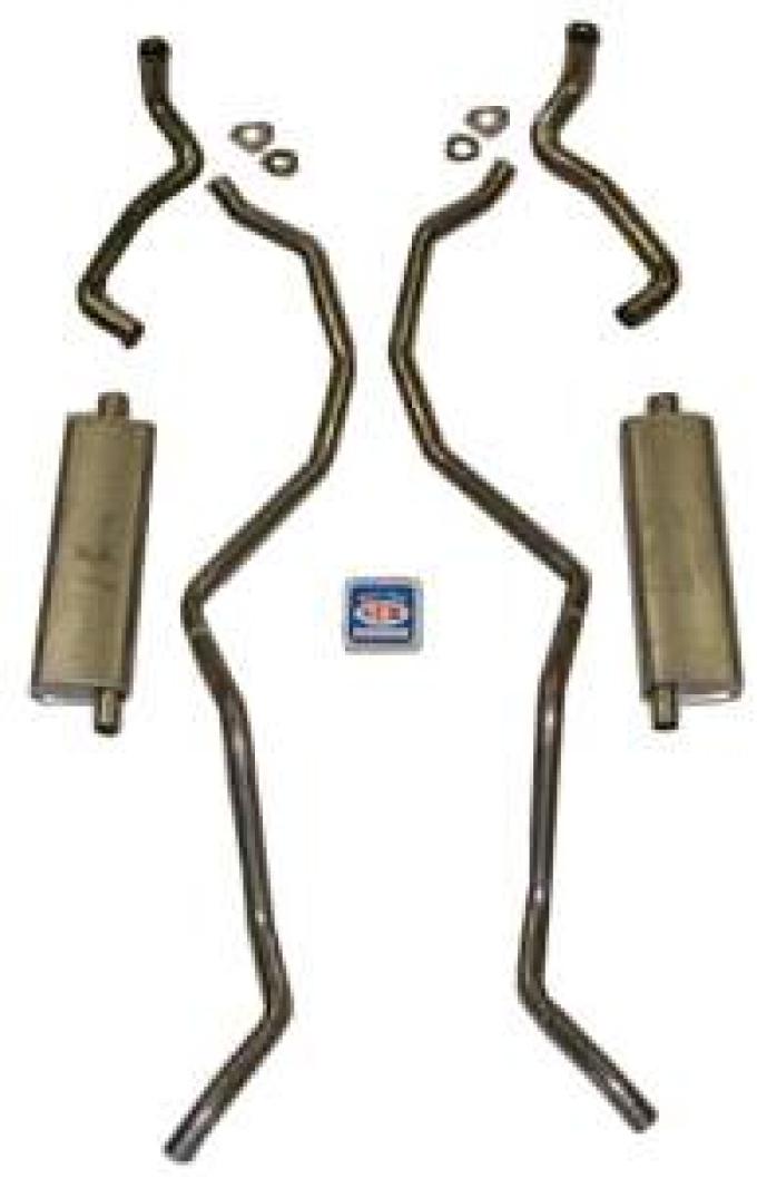 Shafers Classic Reproductions 1960-1962 Chevrolet 348-409 Dual with 2-1/2" Exhaust System, All models exc SW, Stainless steel 73000S