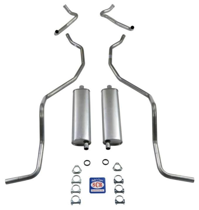 Shafers Classic Reproductions 1960-1964 Chevrolet 8 cyl. 283 and 327 Dual Exhaust and ONLY 1960 El Camino Exhaust System, Stainless steel 73033S
