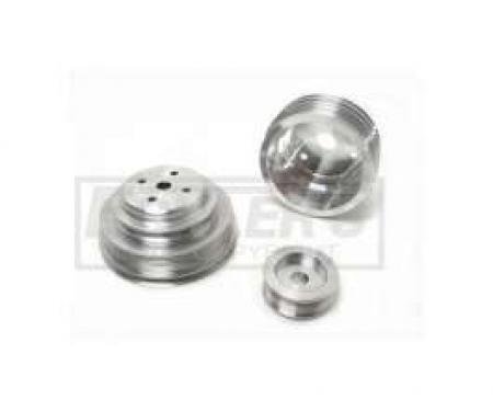 GM 305/350 Truck BBK 3-Pc Underdrive Aluminum Pulley Kit, 1985-1987