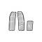 AMD Cowl Grilles, 3 Piece Set, w/ AC, 70-72 Chevelle Malibu El Camino LeMans GTO Grand Prix T-4511