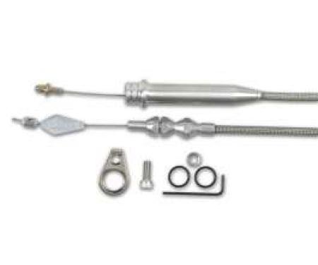 Chevelle Kick down Cable Kit, Automatic Transmission, Turbo Hydra-Matic 700R4, Tuned Port Fuel Injection, Hi-Tech, Lokar, 1964-1972