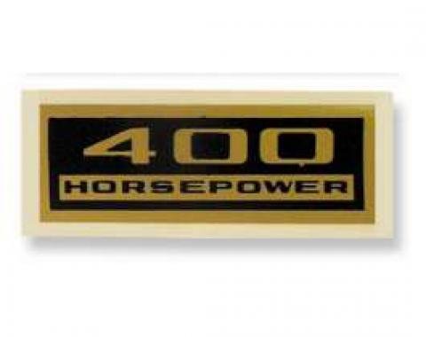 Chevelle Valve Cover Decal, 400 hp, 1964-1972
