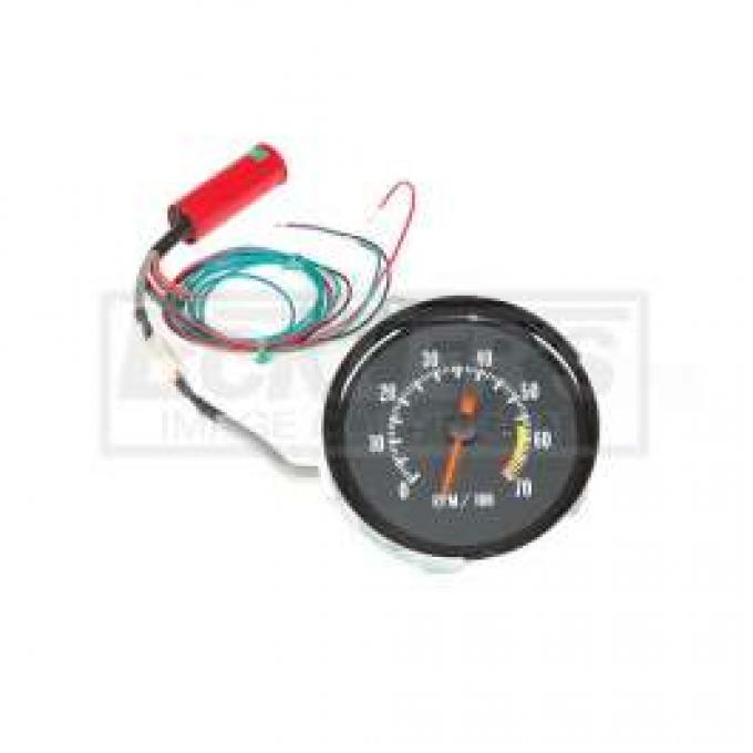 Chevelle Tachometer, 7000 RPM, In-Dash Clock Conversion, For Cars With Super Sport (SS) Style Dash, 1970