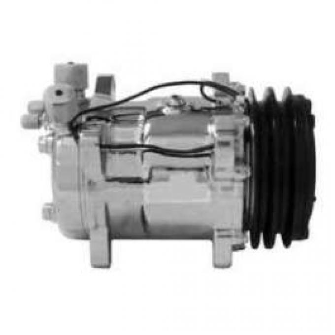 Chevelle Air Conditioning Compressor, Chrome, Sanden 508/134A, 1964-1983