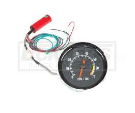 Chevelle Tachometer, 7000 RPM, In-Dash Clock Conversion, For Cars With Super Sport (SS) Style Dash, 1970