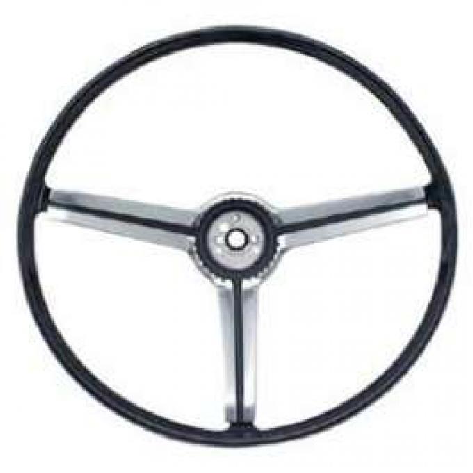 Chevelle Steering Wheel, 3-Spoke, Deluxe, Black, 1968