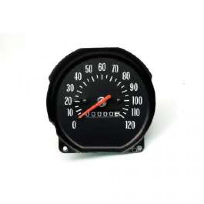 Chevelle Speedometer, With White Numbers, Super Sport (SS), For Cars With Floor Shift Transmission, 1971-1972